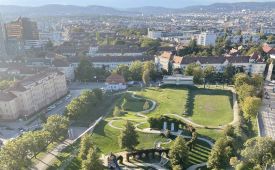 Der Kinder-Wasserpark mit einem Miniaturnachbau des Wasserturms und des Aquädukts.