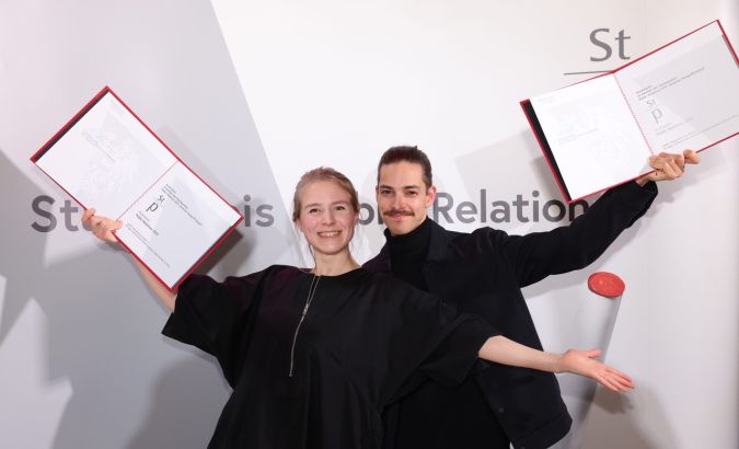 Sieger 2021: Stephanie Kerbl und Moritz Lugmayr (FH St. Pölten) © APA/Schedl 