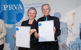 Vlnr.: Ehrung für 40 Jahr Mitgliedschaft für Renate Skoff und Hermann Michelitsch © PRVA/Jana Madzigon
