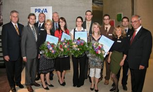 PreisträgerInnen PRVA-Wissenschaftspreis 2007 inkl. Überreicher. ©PRVA/Jana Madzigon