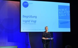PR-Gala 2013 Begrüßung durch PRVA-Präsidentin Ingrid Vogl