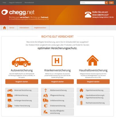 Projekt: chegg.net – vom B2B-Service zum Online-Versicherungsvergleich